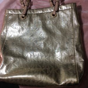Gold Metallic Michae Kors Purse
